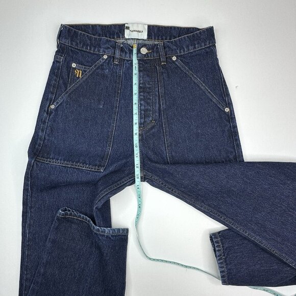 Nanushka Women’s Blue Straight Leg Button-Fly Designer Jeans W31-32/L31 - Picture 9 of 12